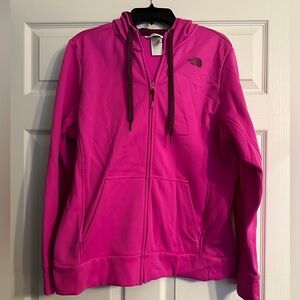 Beautiful pink Northface jacket full zip hooded jacket. Size XL.